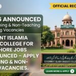 Government Islamia Graduate College for Women Lahore Jobs 2026