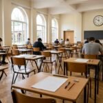 AKU entry test 2026 — an exam hall set up for the admission test
