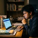 Student checking the UET Lahore 3rd merit list 2026 on the admissions portal at nigh