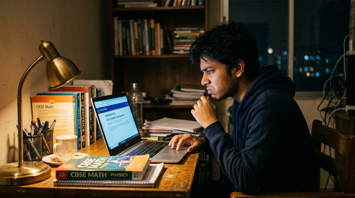 Student checking the UET Lahore 3rd merit list 2026 on the admissions portal at nigh