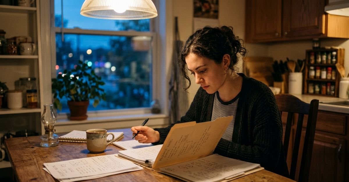 Student support schemes and education news — reviewing funding paperwork at home