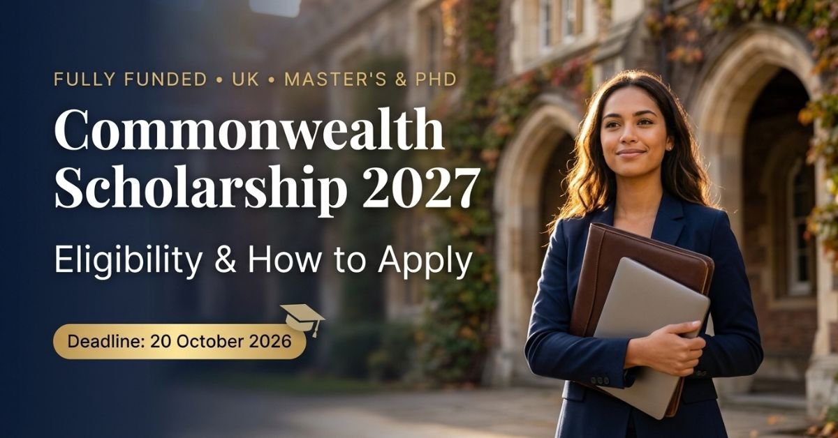 commonwealth scholarship 2027 eligibility and how to apply